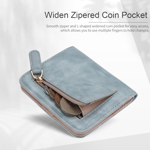 APHISON Womens Wallet, Slim Small Wallet for Women RFID Wallet Women Sunflower Leather ID Credit Card Holder whit Zipper Coin Pocket Bifold Compact Wallet3