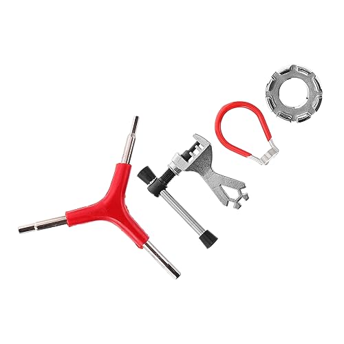 OSOLADY Essential Bike Supply: 4-Piece Spoke Wrench Set Steel for Wheel Adjustment Compact and 10-15g Nipple Sizes