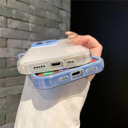 Coque silicone iPhone 15 Pro Max bleu bonbon protection intégrale