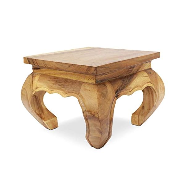Oriental Galerie Opiumtisch Natur - 40cm Beistelltisch Tischchen Hocker Blumenhocker Akazienholz asiatischer Kleiner…