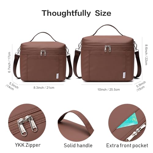 Image of NOL Natural Organic Lifestyle Insulated Lunch Bags for Women Cooler Bag Lightweight Nylon Waterproof Lunch Box For Work