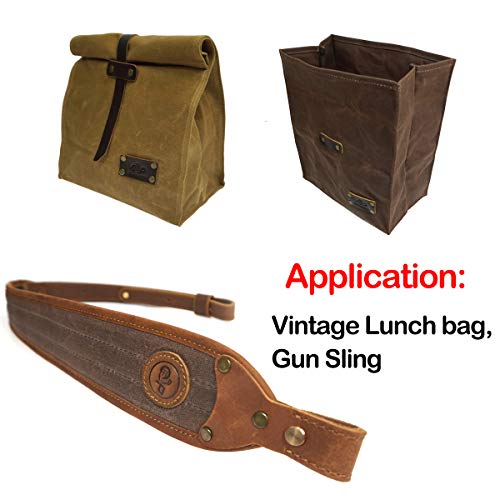 Premium 16 OZ Waxed Canvas Duck Fabric by The Yard – Durable Water-Repellent 100% Cotton Upholstery in Rich Tan for Crafts and Outdoor Gear 9 Premium 16 OZ Waxed Canvas Duck Fabric by The Yard – Durable Water-Repellent 100% Cotton Upholstery in Rich Tan for Crafts and Outdoor Gear - Image 8