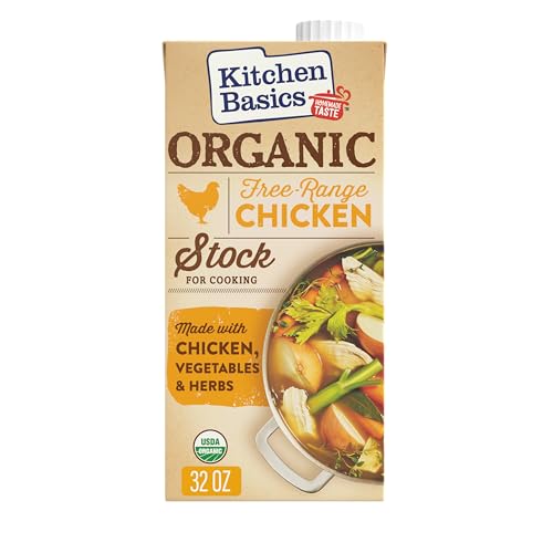 Kitchen Basics Organic Free Range Chicken Stock, 32 oz Carton