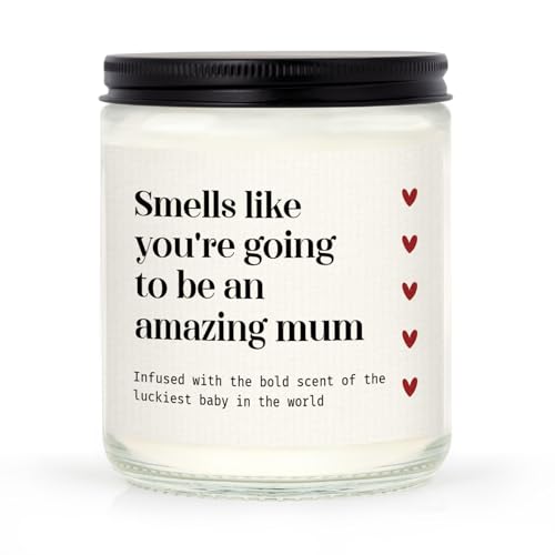 SteadStyle Christmas New Mum Gifts - Mum to Be Gift for First Time Mums, Pregnancy Must Haves Soy Wax Lavender Scented Candle, Pregnancy Gifts for Expecting Mum, Wife, Friend, Sister