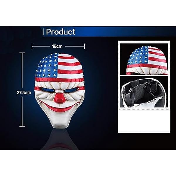 Betaaldag enge hars masker overval Dallas Cosplay Halloween enge clown maskerade partij Mardi Gras kostuum rekwisieten