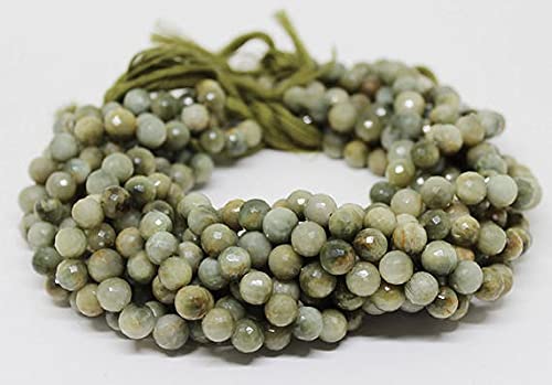 Perles oeil de chat naturelles 9mm, fil de gemmes catseye rond facetté 14"