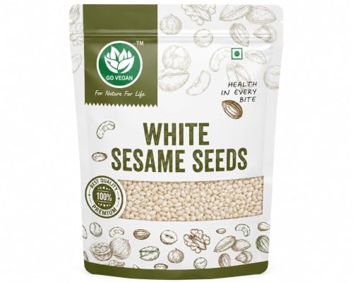 Image of Go Vegan White Sesame Seeds 250gm - Clean and Natural White Til
