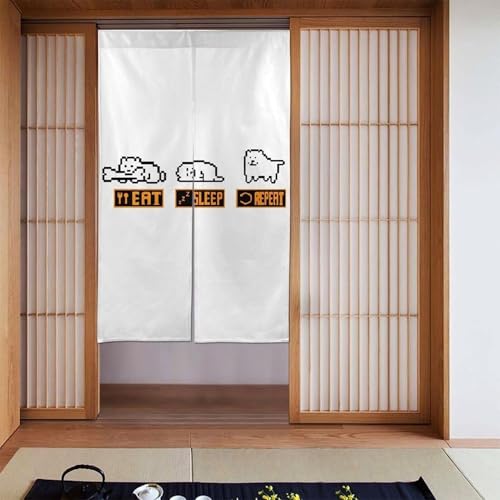 のれん 間仕切り アンダーテール 犬 ドアカーテン 目隠し 開運のれん 遮光のれん 暖簾 玄関 おしゃれ 飾り 階段カーテン 出入り口 断熱防寒 リビング 洗面所 台所 風呂 和室 居酒屋 飲食店 パーテーション 部屋飾り 四季兼用 86x143cm