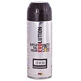 Buena tenue Pinty Plus Evolution, Esmalte acrílico, Negro (Metallic Black), 400 ml