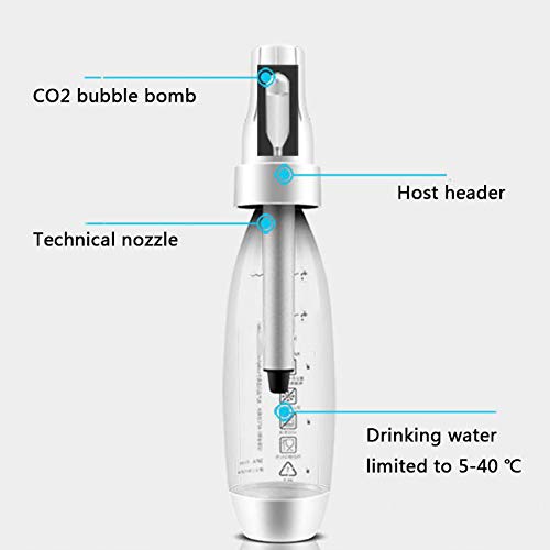 1000ML Portable Soda Siphon Maker, DIY Bubble Water Machine, Bubble Fruit Juice Koolzuurhoudende Dranken Thee Machine… - Afbeelding 4
