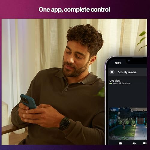 Image of Philips Hue Secure Starter Kit - Includes 3 Secure Contact Sensors (White), 1 Indoor Motion Sensor, 1 Bridge, 2 White & Color Ambiance Smart Bulbs - Easy to Install, Works with Hue App
