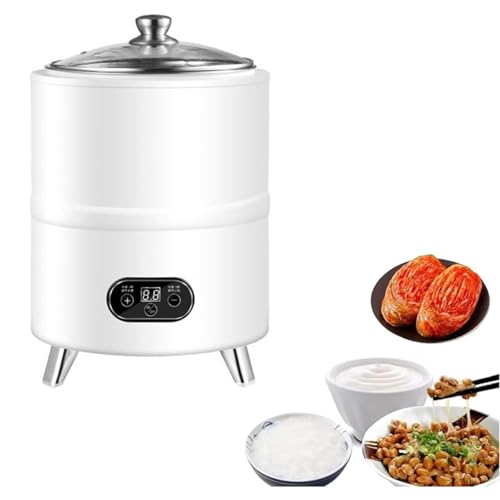 Yogurtera grande de 12 litros, vejigas internas de acero inoxidable de 12 litros*2, con control de tiempo y temperatura, fermentación a temperatura constante de 360°, para yogur, natto, vino de arroz
