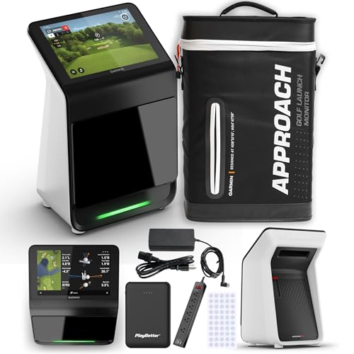 Garmin Approach R50 Golf Launch Monitor & Simulator Surge/Charger Bundle