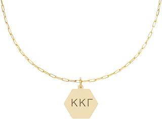 Kappa Kappa Gamma Paperclip Necklace — KKG 18K Gold Plated Sorority Gifts Necklace, Long-Lasting Kappa Kappa Gamma Gifts for Women