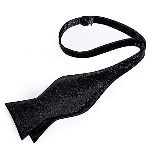 Image of DiBanGu Mens Silk Self Bow Tie Set 4PCS for Tuxedo Wedding
