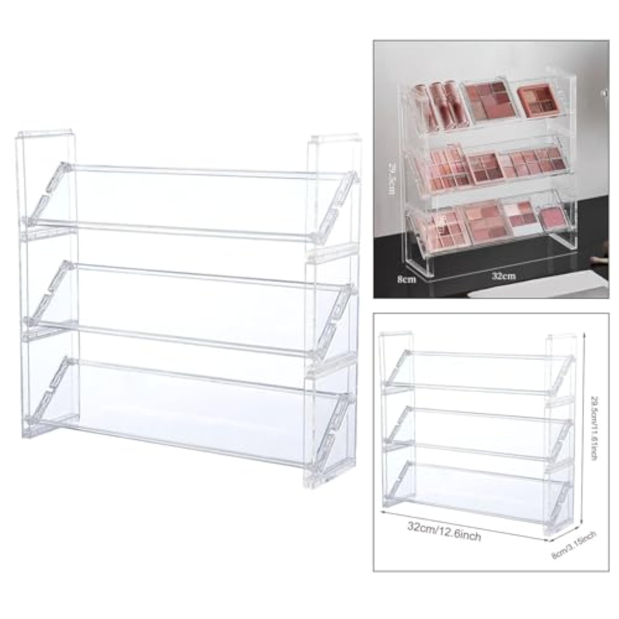 Clear Makeup Organizer, Jewelry Lipstick Holder Display Case