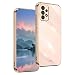 Produktbild UPLAI Hülle für Samsung Galaxy A52s 5G/Samsung Galaxy A52, Ultra Dünn Stoßfest Handyhülle mit Mode-Galvanik-Design, Prämie TPU und Sanft Silikon Schutzhülle.(Rosa)