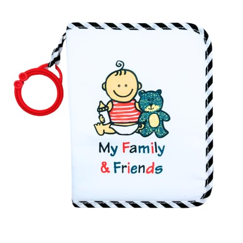 Image of Baby's First Photo Album - My First Family Photo Album for Baby - Soft Fabric, Baby Safe, Easy to Clean, Holds 17 Photos, Personalize with Your Favorite Pictures, No Hard Edges - Genius Baby Toys