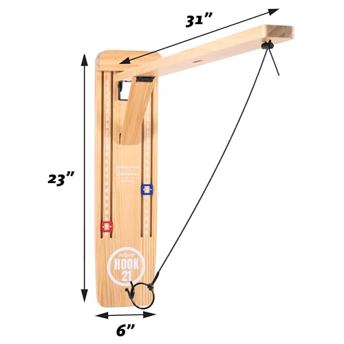Image of GoSports Hook 21 Wall Mounted Ring Swing Game with Foldable Arm - Play Indoors or Outdoors
