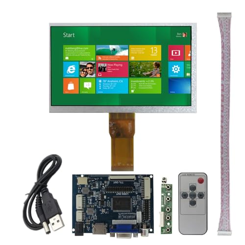 Image of 7-Inch 1024x600 Portable LCD Display Screen Kit with HDMI /VGA /AV Inputs - DIY Monitor for PC, Raspberry Pi, Orange Pi, Gaming Consoles, Car & Industrial Use