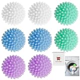 VEGCOO 8 Bolas De Lavado,Bola De Secado,Bola De Seca,Limpiador De Lavadora,Para La Limpieza De Todo Tipos De Ropa En El Hogar, YJC-JQ044-06/07