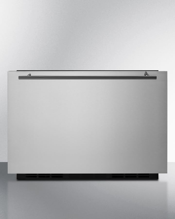 Summit 24” Drawer Refrigerator, 1.6 cu.ft. Capacity, Stainless Steel, Panel Ready Capable*- FF1DSS24 (*Panels not included)