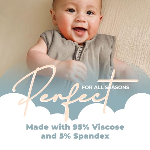 Image of Sleeveless Soft Baby & Toddler Sleeping Sack, Breathable with Adjustable Feet Cuffs & Anti-Slip Grip
