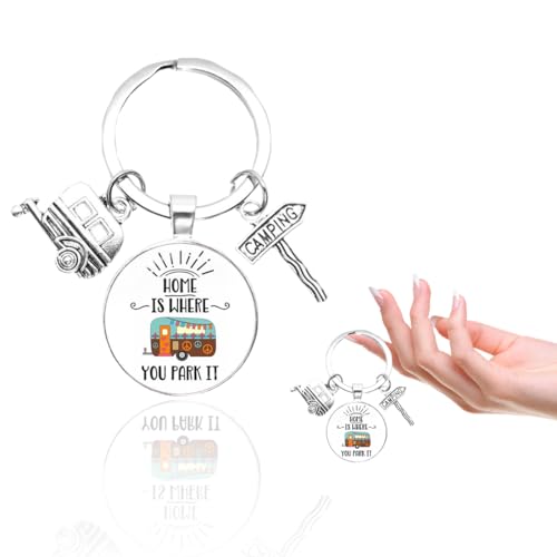 NOPKESV Llavero Camper, Práctico y Estiloso, caravana, de Autocaravana, de Viajero, Charm de Camping, remolque viaje, diseño atractivo, regalo versátil, accesorio elegante