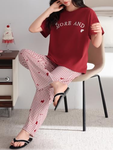 Image of Louis Luxe Womens Korean Night Dress || Full Pyjama Set || Korean Nightsuit ||Women Nightwear ||Round Neck Full Sleeve Nightsuit || Loungewear || Everyday Nightdress (ND-12)