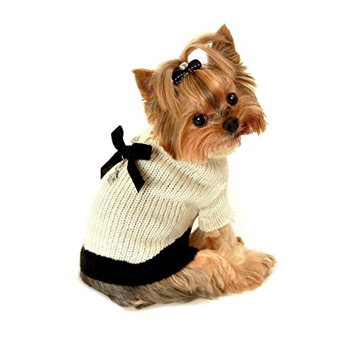 Hip Doggie HD 7CLCC XS Classic Coco Mohair Sweater - Dog Sweater - XS, cream - Image 2