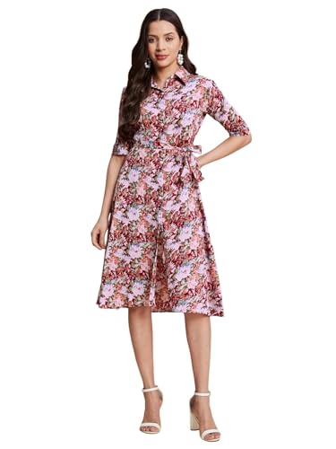 Image of Selvia Western Crepe Printed One Piece Fit & Flare