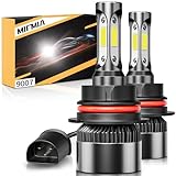 MIFMIA 9007 LED Bulbs, 40000LM 800% Brighter, Backup HB5 Bulb 6000K Cool White Interior Lights, Plug and Play IP68 Waterproof Replacement, Pack of 2, Dome Map Door License Plate Lights