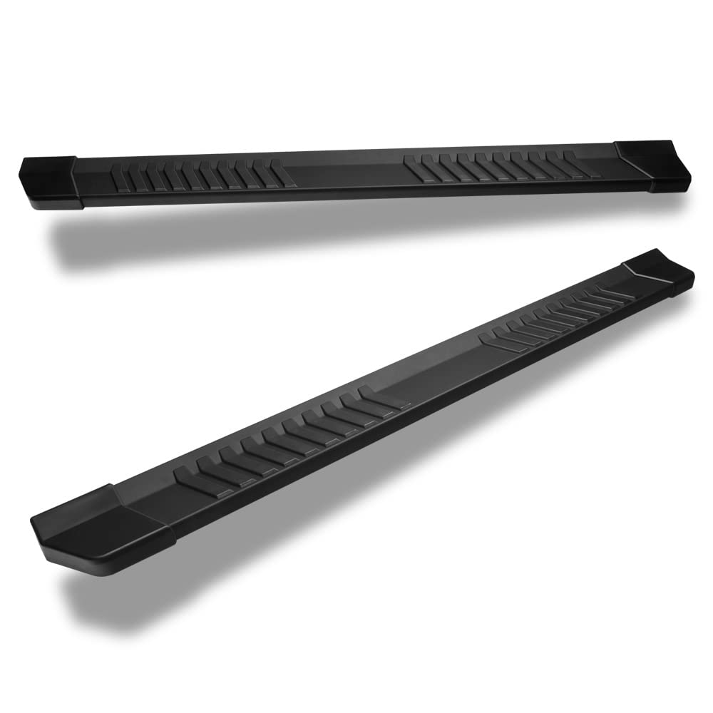 Buy 6" OE Style with Polymer Stripes Matte Black Aluminum Side Step
