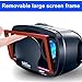 VR Headset for iPhone or Android, Adjustable Virtual Reality Anti-Blue Light 3D VR Glasses Headset Helmets, Compatible 5.0-7.0 inch with Controller, for Watching 3D VR Content (Black)