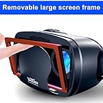VR Headset, 3D VR Glasses Virtual Reality Goggles Anti-Blue Light for iPhone & Android Compatible 5.0-7.0 inch, Adjustable 3D Glasses Headset Helmets with Controller, for Movies,TV & Video Games - Image 4
