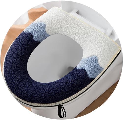 Siège De Toilette Chauffant Et Douillet - Housse En Cuir PU Imperméable, Fermeture éclair, Poignée