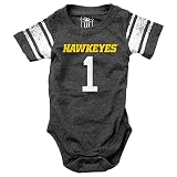 Wes and Willy Infant One Piece Bodysuit (Iowa Hawkeyes, 6M), Black