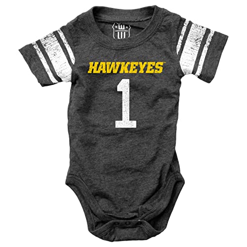 Wes And Willy Infant One Piece Bodysuit (Iowa Hawkeyes, 6M), Black #TOP23
