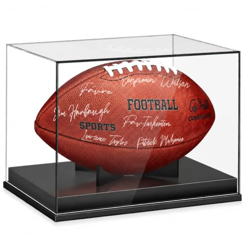 Leffis Football Display Case, Full Size Acrylic Football Case Display Case