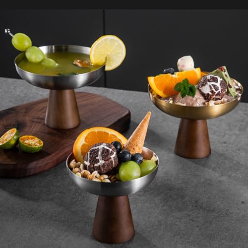 Base en bois anti-renversement pour support à dessert inox stable - 4