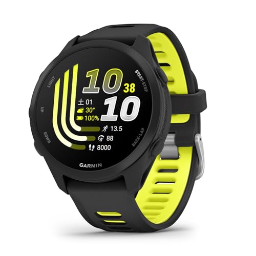 GARMIN(�K�[�~��)�X�}�[�g�E�H�b�` Forerunner 170 Music Black/Amp Yellow �X�}�[�g�E�H�b�`���[�h �� 10 ���� �����xGPS �����j���O�E�H�b�` iOS/Android AMOLED�f�B�X�v���C1.2�C���` �}