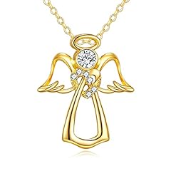 14K Yellow Gold Angel Necklace
