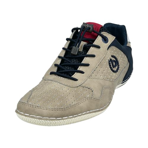 bugatti man Herren Mokassins, Männer Sneaker, Wechselfußbett,maennlich,Men's,Men,Slip-ons,Halbschuhe,Slides,Schlupfschuhe,Taupe (1400),44 EU/EU UK