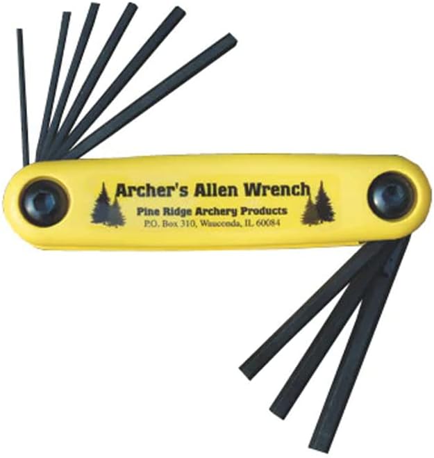 Pine Ridge Archery Allen Wrench Set, Foldable Hex Keys Made of Industrial Strength Tool Steel, Archery Accessories, 9 Sizes Included : Everything Else