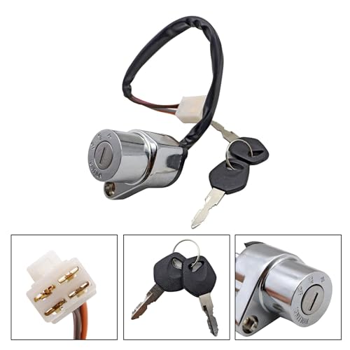 Image of SecosAutoparts Ignition Key Switch Lock Set Fit for Suzuki LS650 Boulevard S40 1986-2017 Fit for Suzuki VS1400 Boulevard S83 1987-2009 Fit for Suzuki VS750 VS600 VS800 Boulevard S50 1985-2005