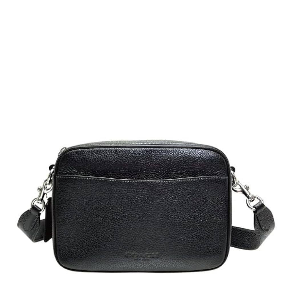 現行・美品♣コーチ ショルダーバッグ アクセル ぺブルレザー ブラック ポーチ付 COACH コーチ ショルダーバッグ レディース シグネチャー 2way
