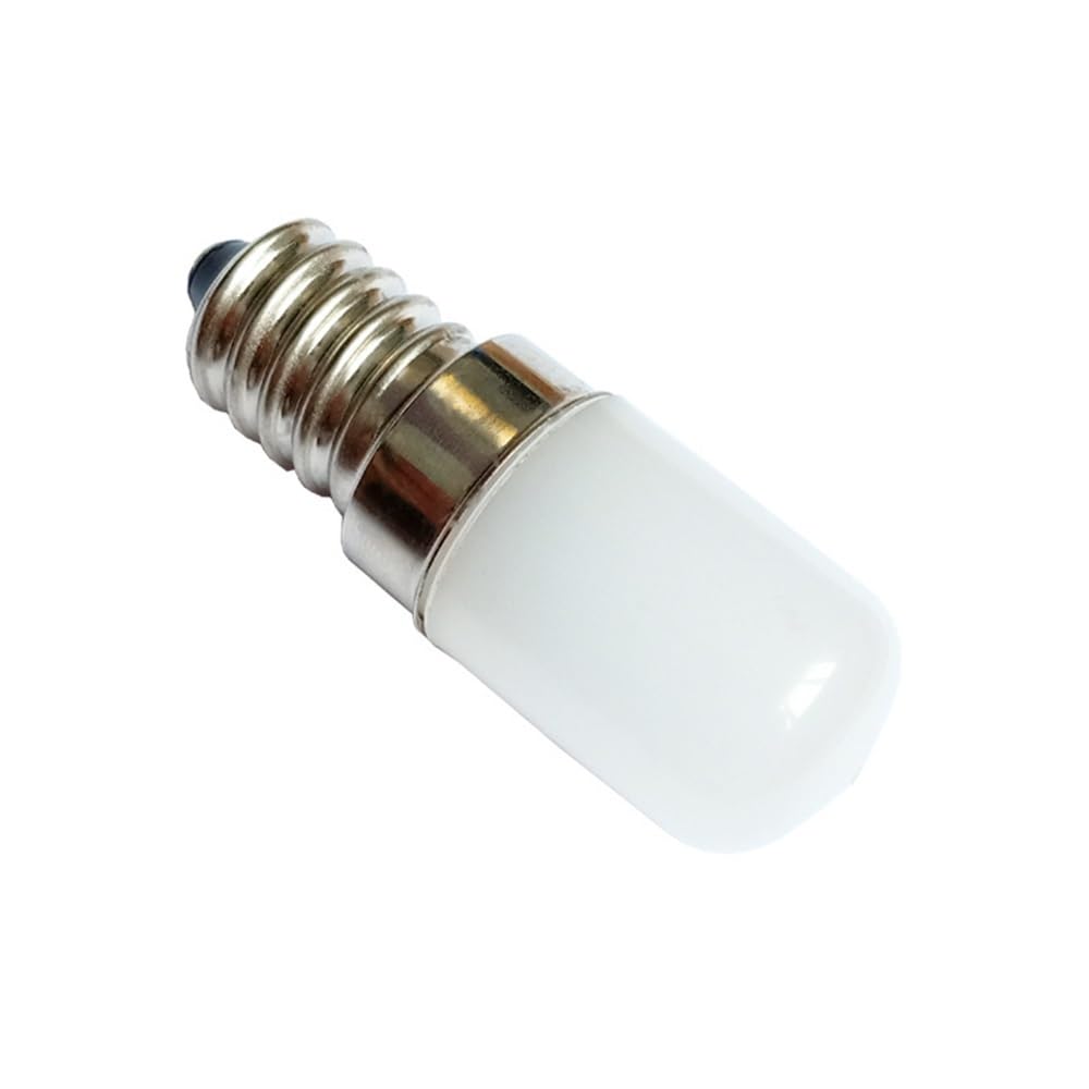 Lanshui Bombillas LED, Paquete de 50 bombillas LED pequeñas CA 100-250 V T18S E12/E14 2 W Pantalla de plástico Luz de refrigerador(Warm White 3000K,E14 100-250V)