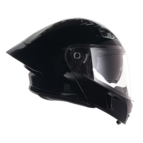 Image of Royal Enfield Stealth Modular Helmet with A Free Visor | ISI & DOT Certified | HIGH IMAPACT Grade ABS & Fiberglass | Internal Fabric- POLYGEINE | HIGH Density EPS Liner Gloss Black (L) 60 CM