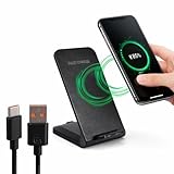 Cargador Inalámbrico Móvil Rápido 15W, Fast Wireless Charger Universal para Samsung Galaxy S25 Ultra/S24 Plus/S23, para Google Pixel 9/L, para iPhone 16/15/14, Cargador Móvil Inalámbrico Android