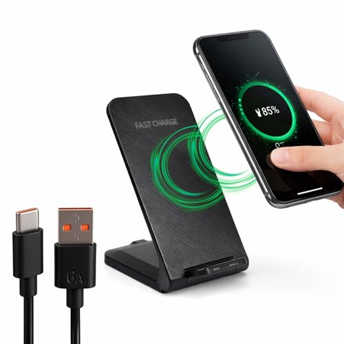 Cargador Inalámbrico Móvil Rápido 15W, Fast Wireless Charger Universal para Samsung Galaxy S25 Ultra/S24 Plus/S23, para Google Pixel 9/L, para iPhone 16/15/14, Cargador Móvil Inalámbrico Android